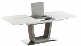 Стол обеденный раскладной ARD- Cube белый/бетон