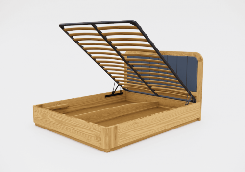 Кровать двуспальная деревянная с подъемным механизмом AWD- Форсса 2 (ясень)  