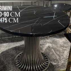 Стол обеденный DEC-  Т12  нержавейка серебро / золото 