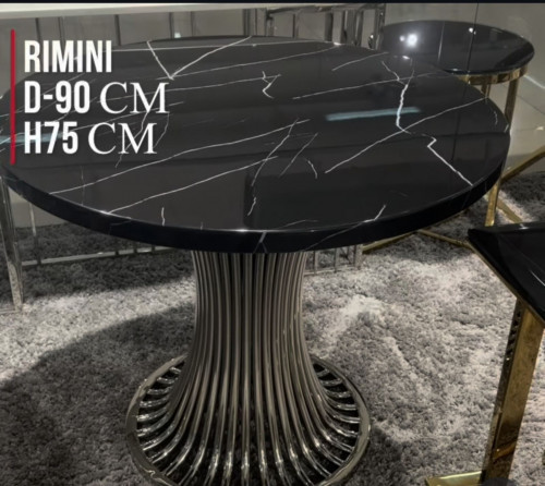 Стол обеденный DEC-  Т12  нержавейка серебро / золото 