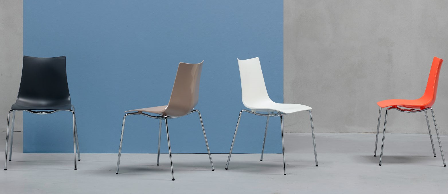 Стул пластиковый VLL- SCAB ZEBRA 2615 (графит, голубой, оранж)