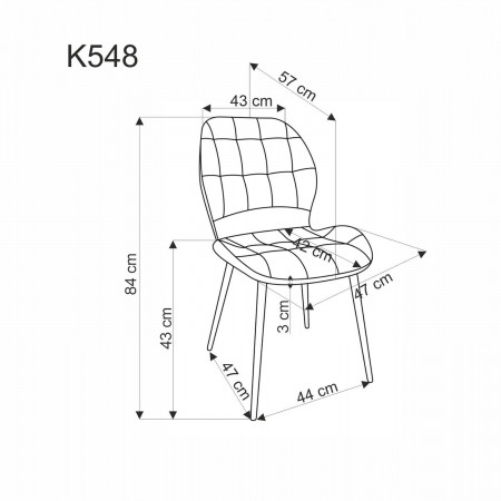 Стул обеденный Halmar K-548 (оливковый, пепельный)