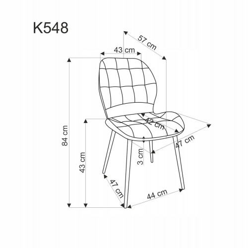 Стул обеденный Halmar K-548 (оливковый, пепельный)