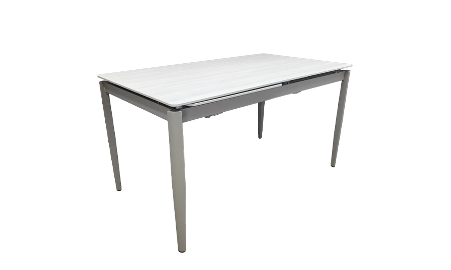 Стол раскладной TOP- Хит бежевый мат/ тауп ноги 1400/2000X800X750 