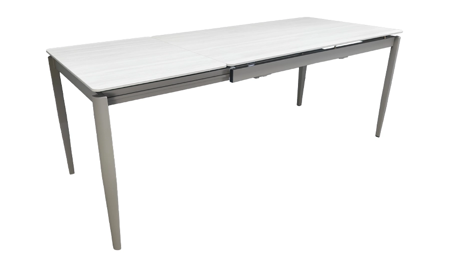 Стол раскладной TOP- Хит бежевый мат/ тауп ноги 1400/2000X800X750 