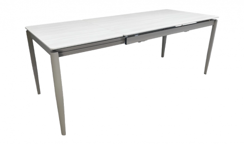 Стол раскладной TOP- Хит бежевый мат/ тауп ноги 1400/2000X800X750 