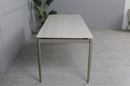 Стол раскладной TOP- Хит бежевый мат/ тауп ноги 140/200х80х75 см 