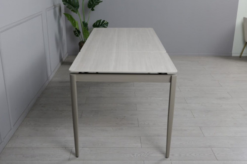 Стол раскладной TOP- Хит бежевый мат/ тауп ноги 140/200х80х75 см 