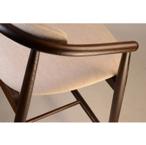 Стул полубарный LVK- Mamont soft темный орех 