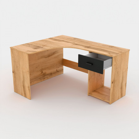 Угловой стол Helvetia CORNER 2497LU03 (дуб вотан/черный оникс)