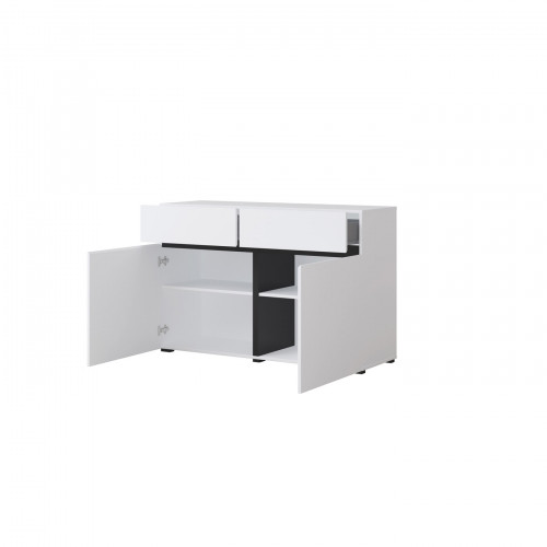 Комод на 2 двери и 2 ящика Helvetia CROSS 249WMY45 (белый-черный)