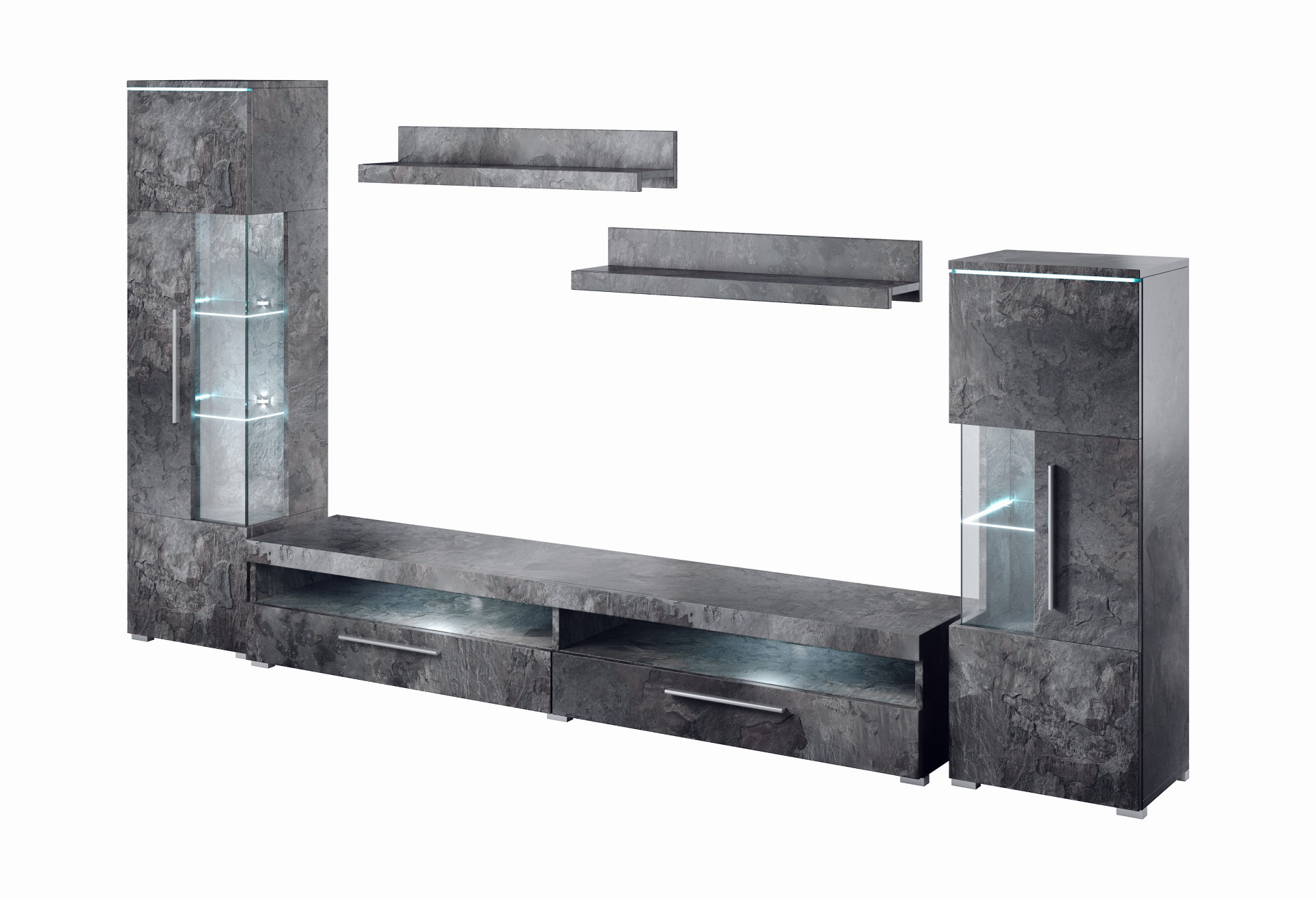 Стенка в гостиную Helvetia INDIA 24B0DE09 (шиффер)