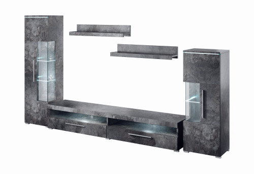 Стенка в гостиную Helvetia INDIA 24B0DE09 (шиффер)