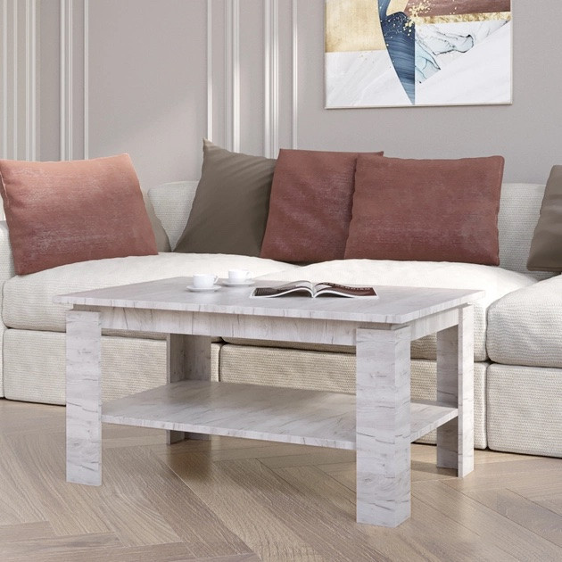 Стол журнальный EVR- Соната СЖ-910 крафт белый