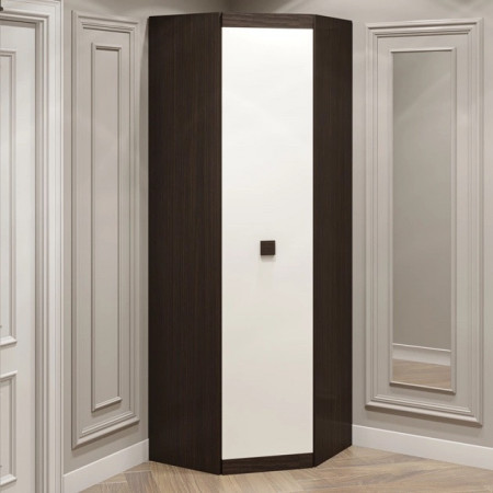 Шкаф угловой на 2 двери EVR- Соната-700 венге + фасад белый