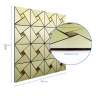 САМОКЛЕЮЩАЯСЯ АЛЮМИНЬЕВАЯ ПЛИТКА ЗЕЛЕНОЕ ЗОЛОТО СО СТРАЗАМИ STK- SW-00001172