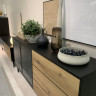Комод с подсветкой Perfect Home Ланг/Lang 2-дверный с 3 ящиками 2D3S/180 Черный/дуб эвок
