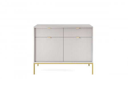 Комод Perfect Home Nova 2-дверный с 2 ​​ящиками и золотыми ножками KSZ104 Серый