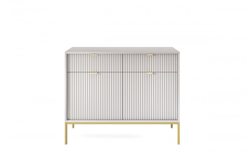 Комод Perfect Home Nova 2-дверный с 2 ​​ящиками и золотыми ножками KSZ104 Серый