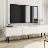 Тумба под ТВ Perfect Home Оро / Oro RTV175 MDF 3-дверная с черными ножками Белый