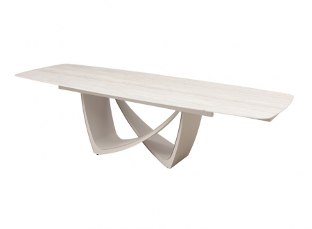 Стол керамический раскладной VTR- ТМL-994 (Беатриче) грей травертин матовый/ бежевый