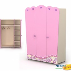 Шкаф 3-х дверный BR-Pn-03 Pink (Пинк)