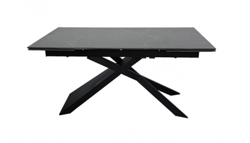 Стол раскладной INI- MADISON CERAMIC 160(240)*90 черный мат/ черный 