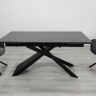 Стол раскладной INI- MADISON CERAMIC 160(240)*90 черный мат/ черный 