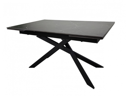 Стол раскладной INI- MADISON CERAMIC 160(240)*90 черный мат/ черный 