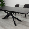 Стол раскладной INI- MADISON CERAMIC 160(240)*90 черный мат/ черный 