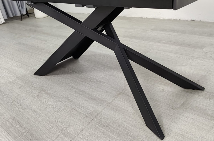 Стол раскладной INI- MADISON CERAMIC 160(240)*90 черный мат/ черный 