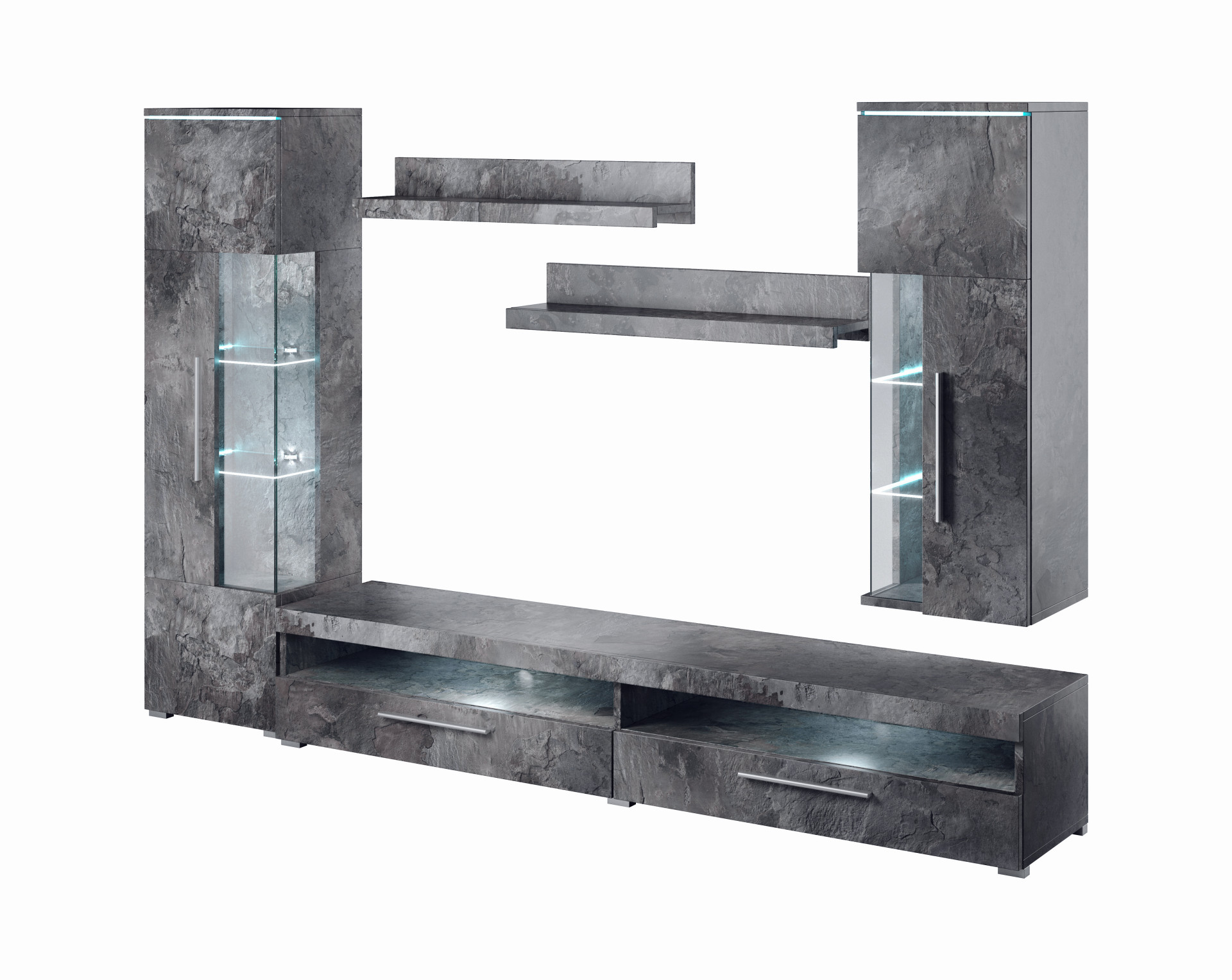 Стенка в гостиную Helvetia INDIA 24B0DE10 (шиффер)