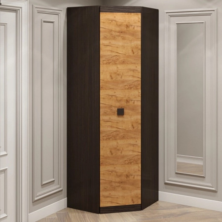 Шкаф угловой на 2 двери EVR- Соната-700 венге + фасад крафт золотой