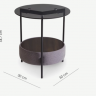 Столик приставной CRV- Olea, Black top black base (черный)