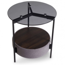 Столик приставной CRV- Olea, Black top black base (черный)