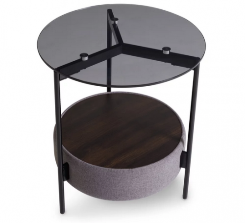 Столик приставной CRV- Olea, Black top black base (черный)