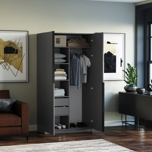 Шкаф с аллюминиевыми ручками KOD- ШК-100ящ Лонг