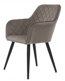 Кресло обеденное CON- ANTIBА (Антиба) ткань пудровый серый