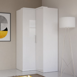 Шкаф угловой модульный Helvetia OPTIMA белый  2 дв.