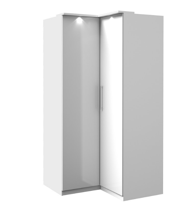 Шкаф угловой модульный Helvetia OPTIMA белый  2 дв.