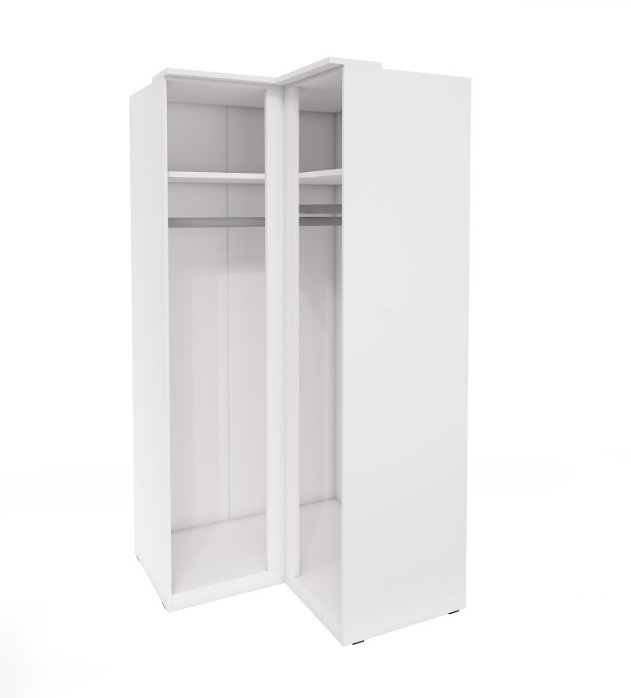 Шкаф угловой модульный Helvetia OPTIMA белый  2 дв.