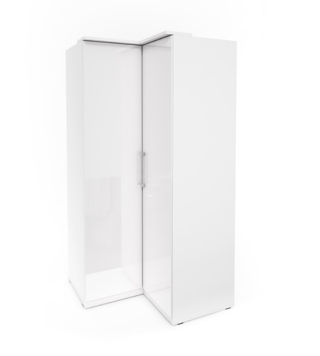 Шкаф угловой модульный Helvetia OPTIMA белый  2 дв.