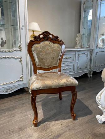 Стул деревянный Сlassic EXI- Daming 8048 F (ткань 8042D-A)