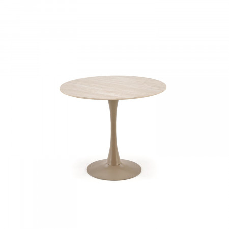 Стол круглый 90 см HALMAR TOLIO травертин-кашемир
