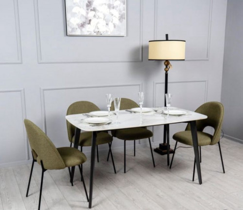 Стол раскладной TOP- Люкс белый глянец /черные ноги 120/180