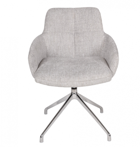 Кресло поворотное модерн NL- OLIVA светло-серый