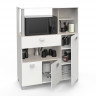 IDEA Шкаф для микроволновки BASILIC акация/белый