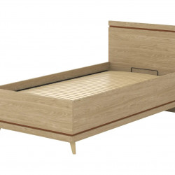 Кровать односпальная с газовым подьемником Helvetia SCANDI 24D5OH54 (дуб/кирпич)