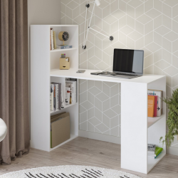 Письменный стол с полкой Helvetia WHITBY 2497ME03 (белый)