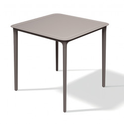 Стол квадратный уличный VLL- FERNE Remo (коричневый, белый, кирпичный)